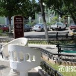 Imágenes del parque de Santiago en el Centro Histórico de Mérida
