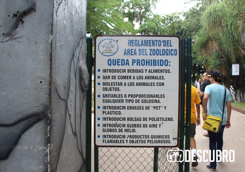 conoce el reglamento del zoológico El Centenario en Mérida