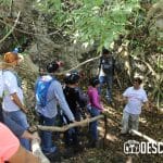 Visitantes a las "grutas de cristal" en Tekax acompañados del grupo Ecoguerreros Yucatán
