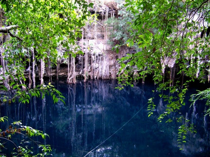 Cenote de Yokdzonot.-Foto de Mapio
