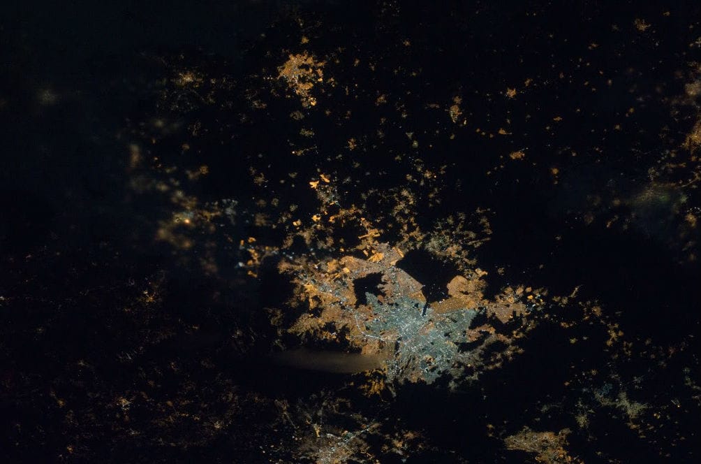 Imagen de la ciudad de México vista desde el espacio