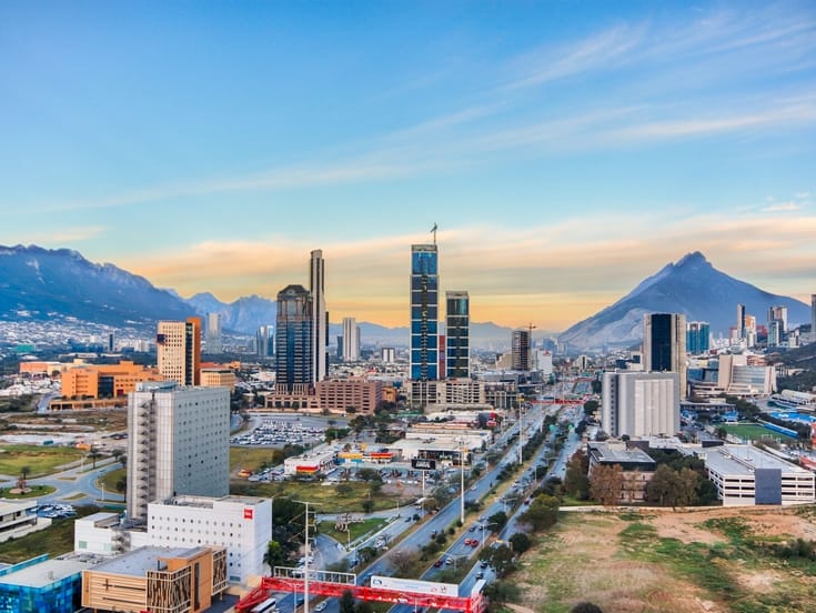 Vista de la ciudad de Monterrey, uno de los mejores destinos del país.
