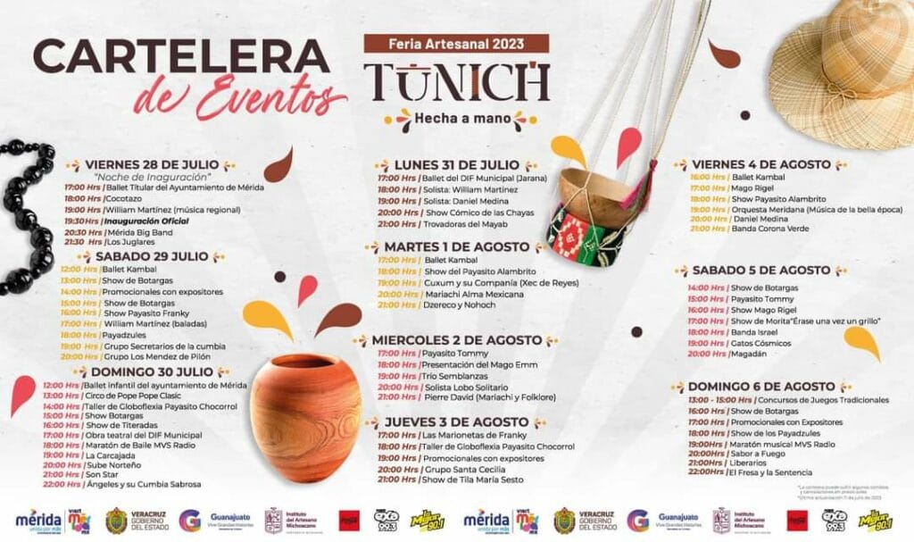 Cartelera Feria Tunich 2023