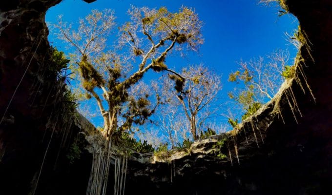 Primer Cenote con elevador, Cenote Santa Bárbara