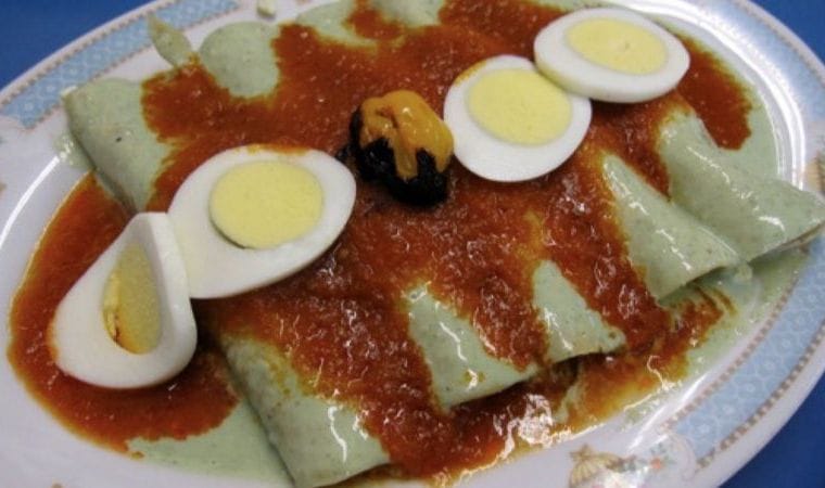 Papadzules manjar de Yucatán