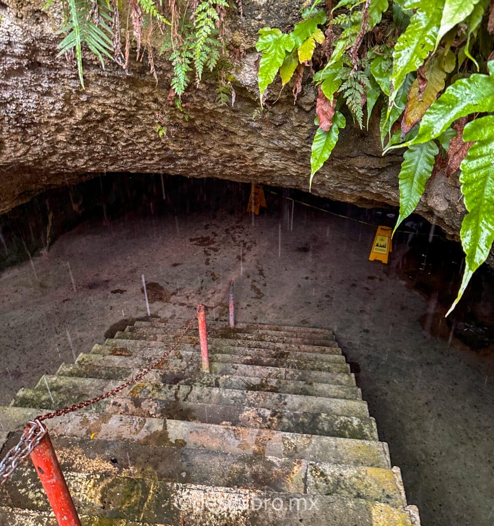 Bajando al cenote Sambulá