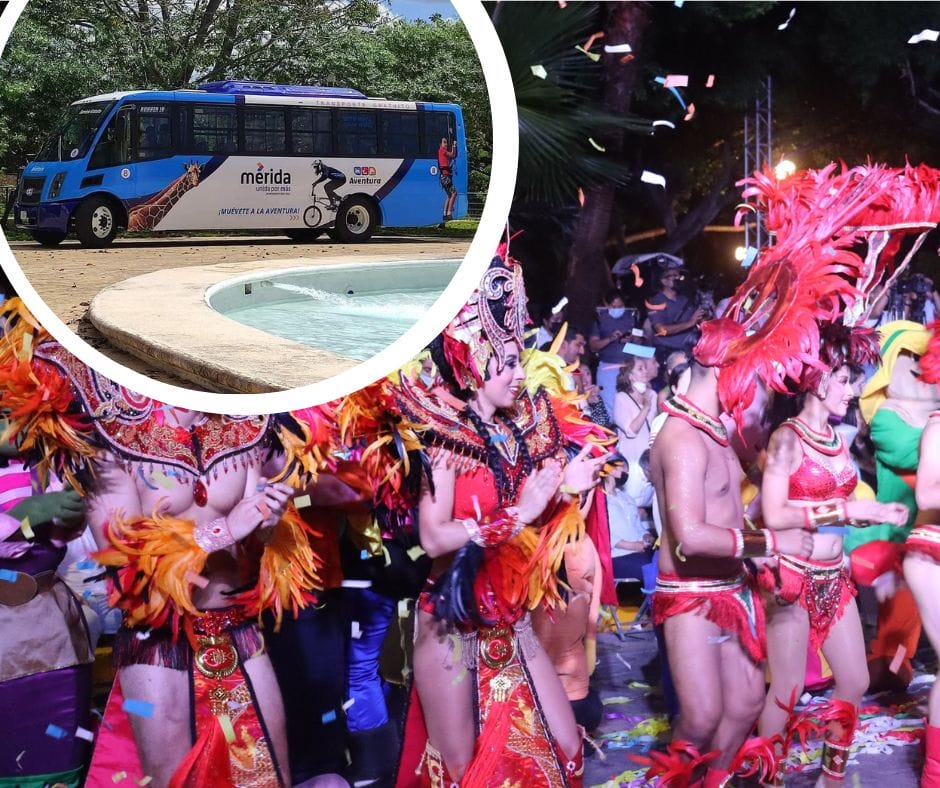 Transporte gratuito al Carnaval de Mérida