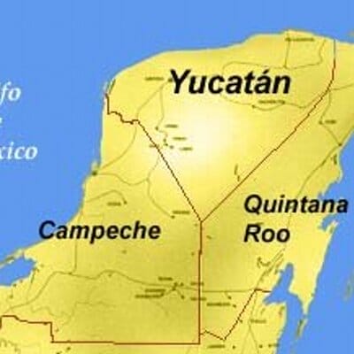 Qué estados conforman la Península de Yucatán (MAPA)
